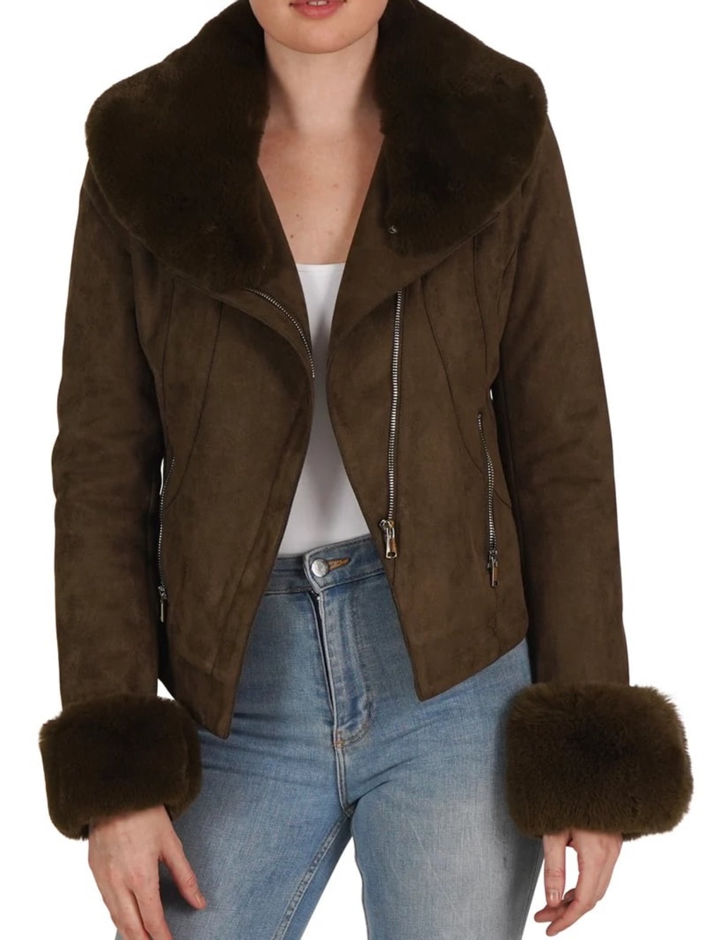 NWT Love Token “Willy” Faux Leather Jacket Sz L